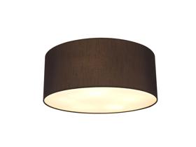 DK0634  Baymont 50cm Flush 5 Light Black, Frosted Diffuser